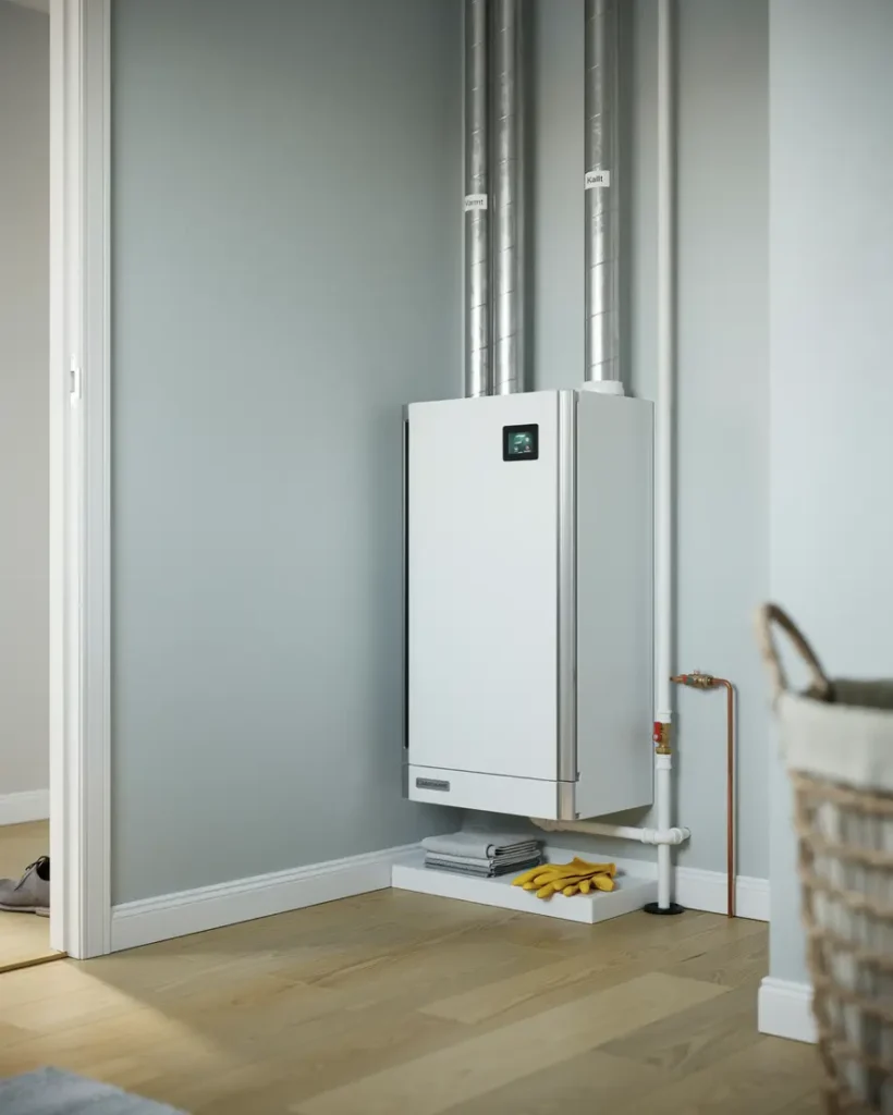 installation av ny fj rrv rmecentral i flogsta uppsala